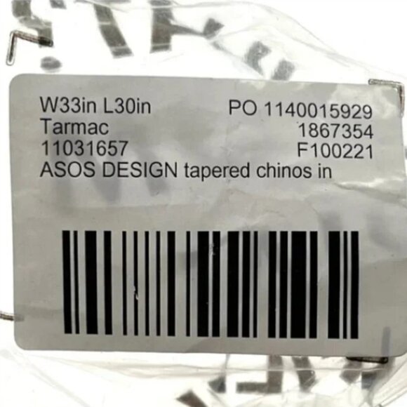 ASOS DESIGN Men's Tapered Chinos in Dark Khaki - W33 x L30 - Picture 7 of 7